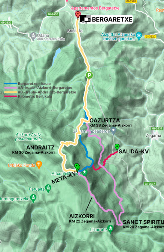 Mapa IRUALE - ANDRAITZ - BERGARETXE